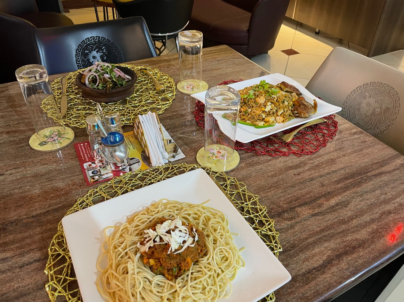 Freshly prepared dish served at the Trendy Inn restaurant